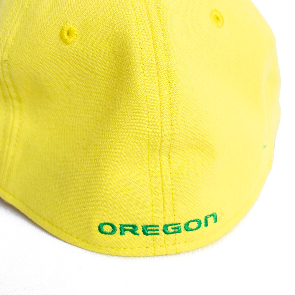 Fighting Duck, Nike, Yellow, Curved Bill, Polyester Blend, Accessories, Unisex, Structured, Wool, Twill, Flex-FIT, Hat, 796305